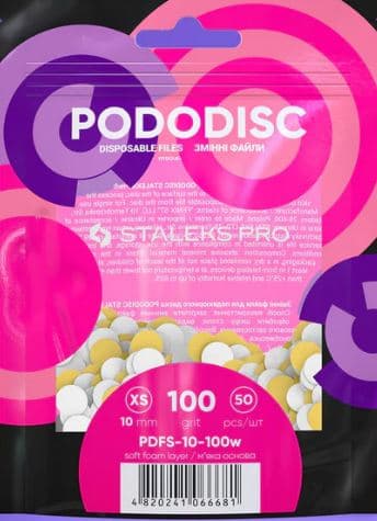 Wymienne pilniki białe na miękkiej bazie do pedicure dysku PODODISC XS EXPERT 100 grit ()