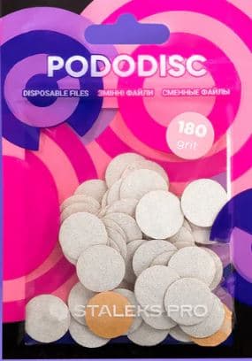 Wymienne pilniki białe na miękkiej bazie do pedicure dysku PODODISC S EXPERT 180 grit ()