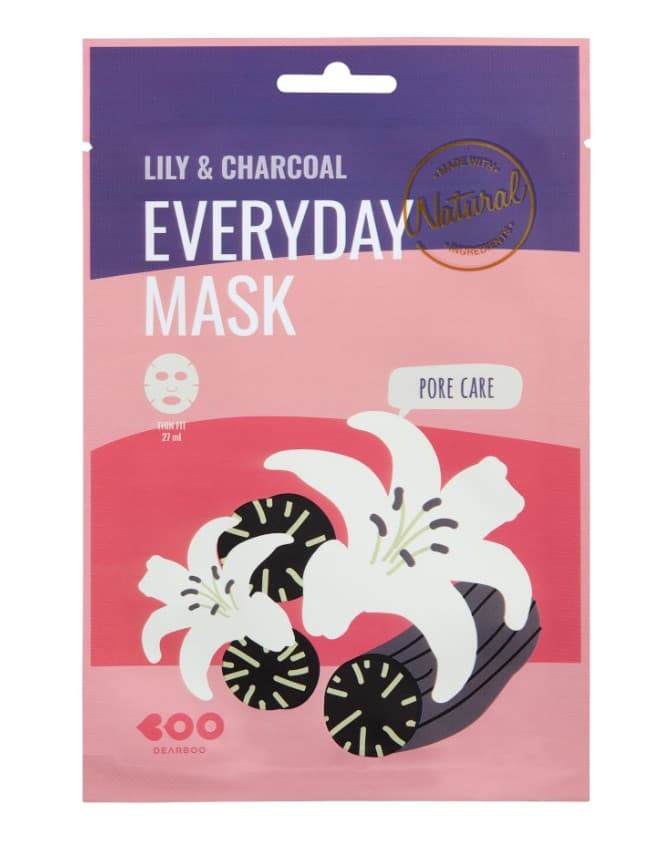 DEARBOO Lily&Charcoal Oczyszczająca Maska w płachcie