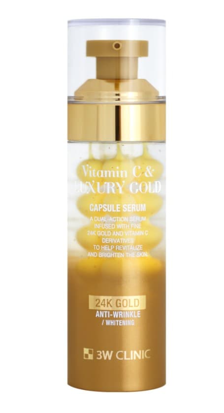 Vitamin C & Luxury Gold Capsule Rozświetlające serum do twarzy z witaminą C i złotem