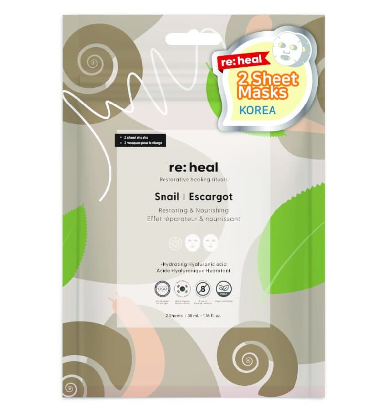 2-Sheet Face Mask Snail Maseczki w płachcie,. ()