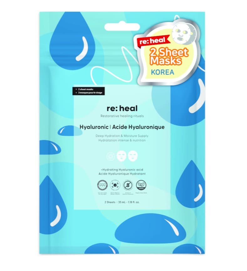 2-Sheet Face Mask Hyaluronic Maseczki w płachcie,. ()