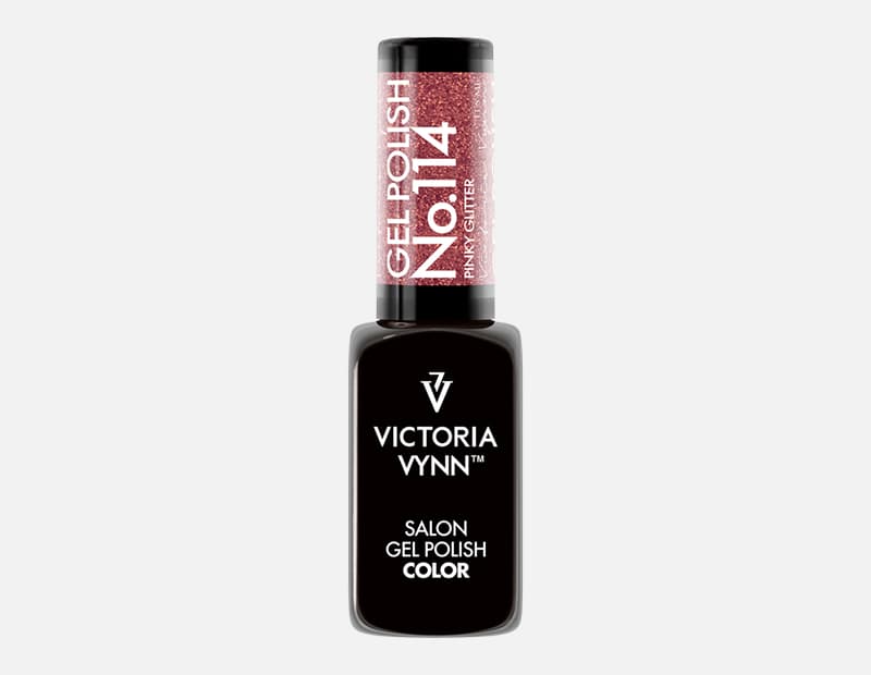 Gel Polish Color Lakier hybrydowy 114 Pinky Glitter
