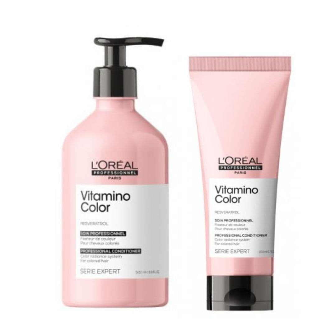 Zestaw prezentowy Loreal Serie Expert Vitamino Color Szampon + odżywka do włosów farbowanych