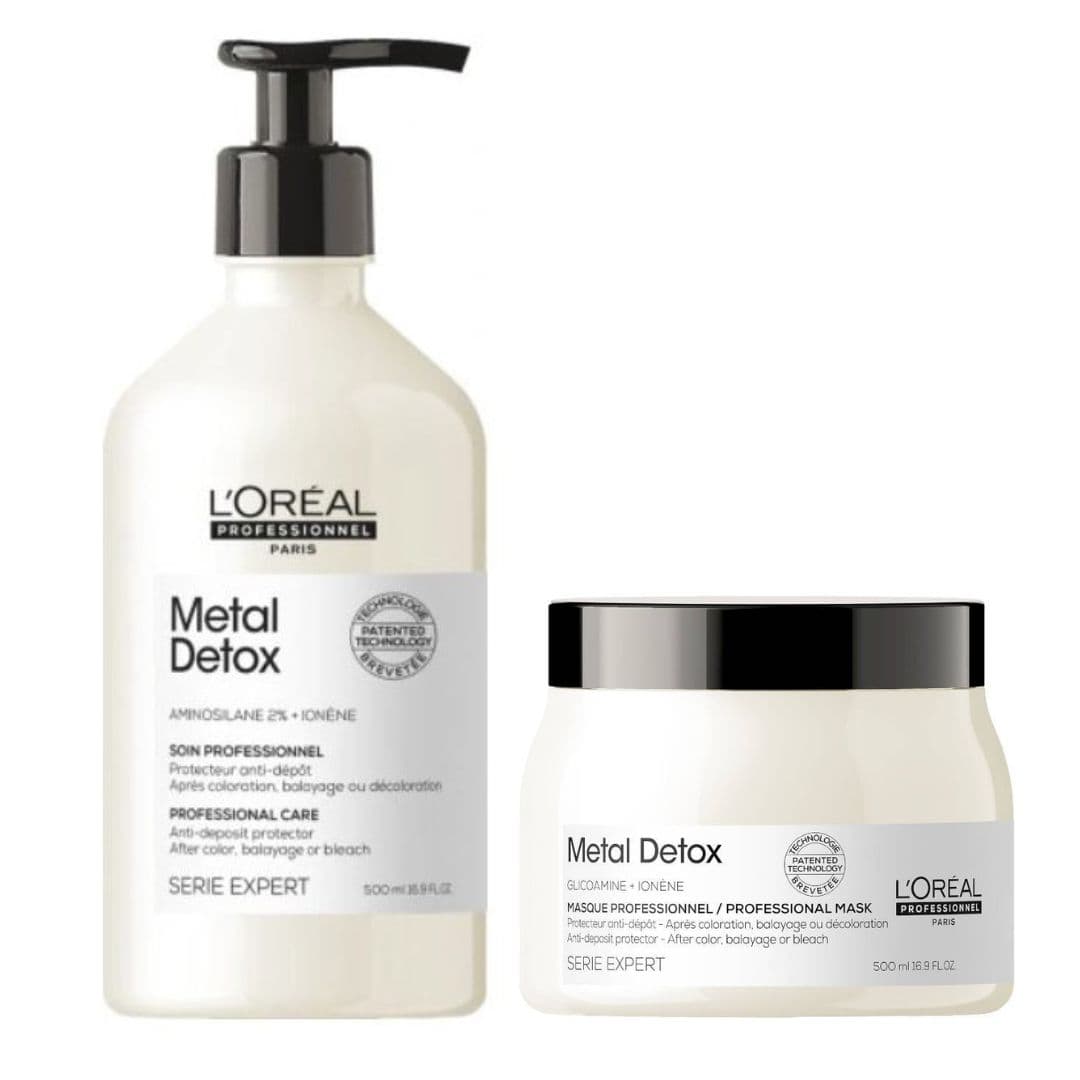 Zestaw prezentowy L'Oréal Metal Detox, kuracja + maska
