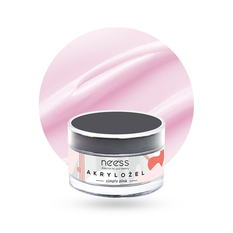 akrylożel budujący i przedłużajacy płytkę paznokcia Simply Pink-różowy
