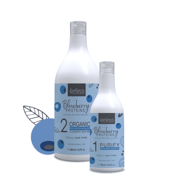 ORGANICZNE PROTEINY JAGODOWE , duży zestaw ( Proteiny+ Szampon )