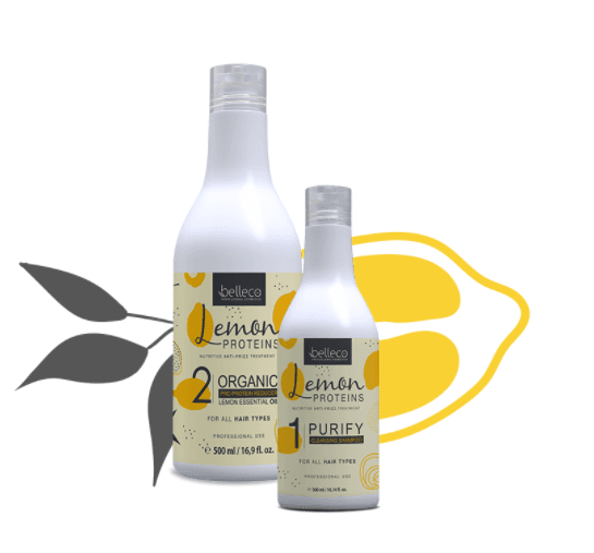 ORGANICZNE PROTEINY CYTRYNOWE, mały zestaw ( Proteiny+ Szampon )