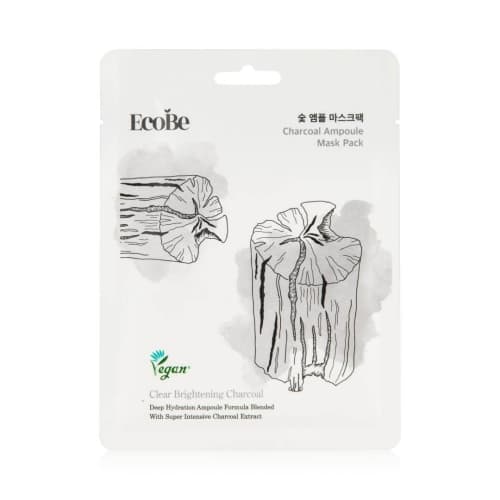 EcoBe Charcoal Ampoule Mask - Maska absorbująca nadmiar sebum z ekstraktem z węgla. - termin ważności 21/12/2026