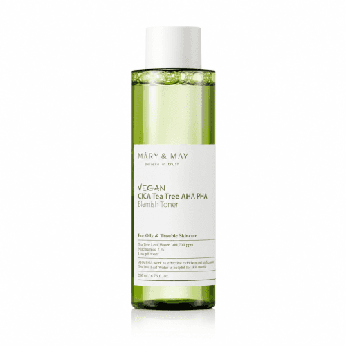 Vegan Cica Tea Tree AHA PHA Toner - Tonik z centellą azjatycką i drzewem herbacianym