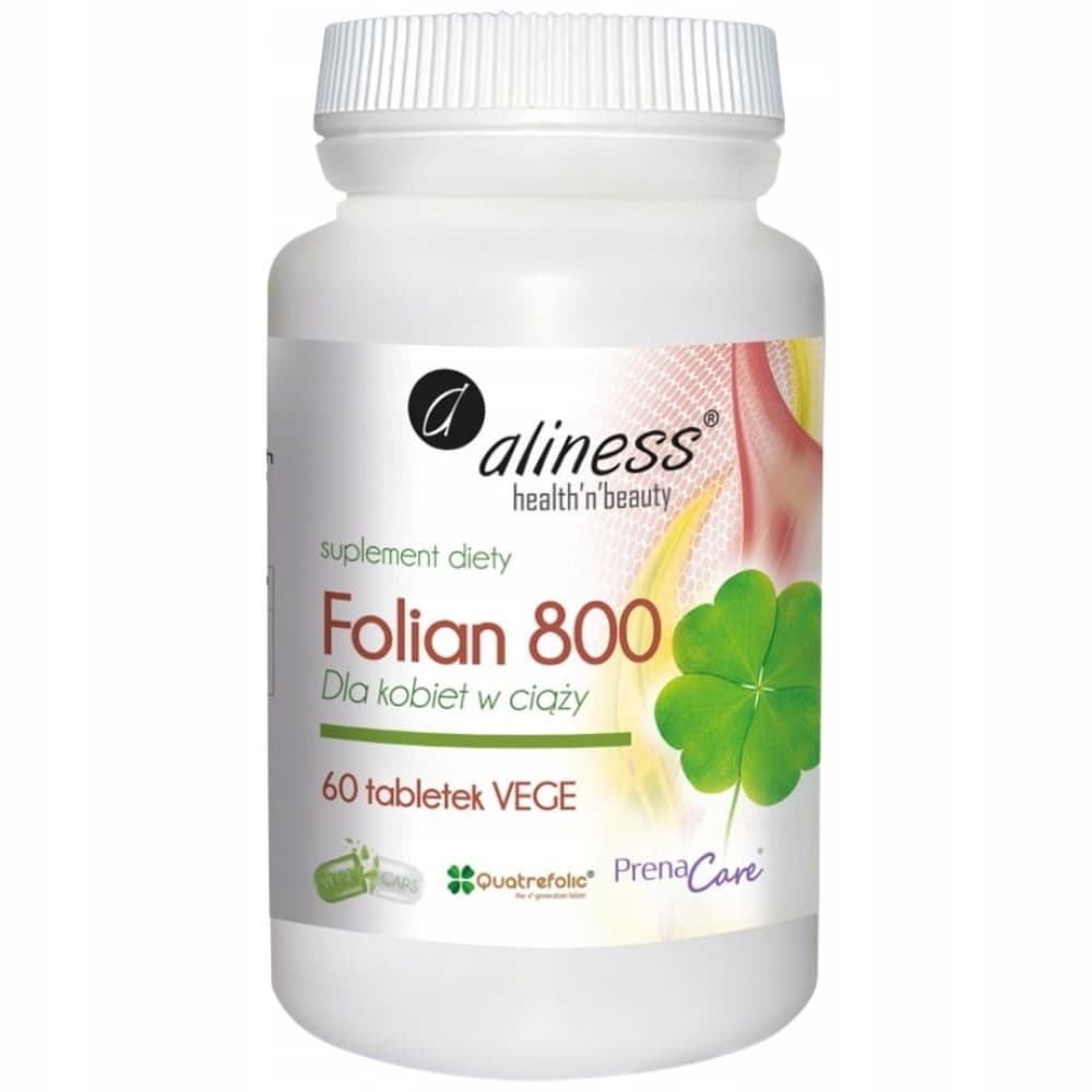 PrenaCare Folian 800 mcg Kwas Foliowy Dla Kobiet w Ciąży 60 Tab