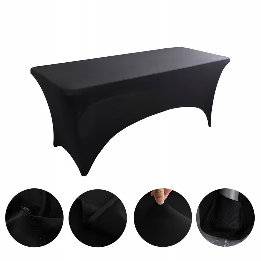 Prześcieradło Na Łóżko Kosmetyczne Wielokrotnego Użytku Czarne 183x76cm