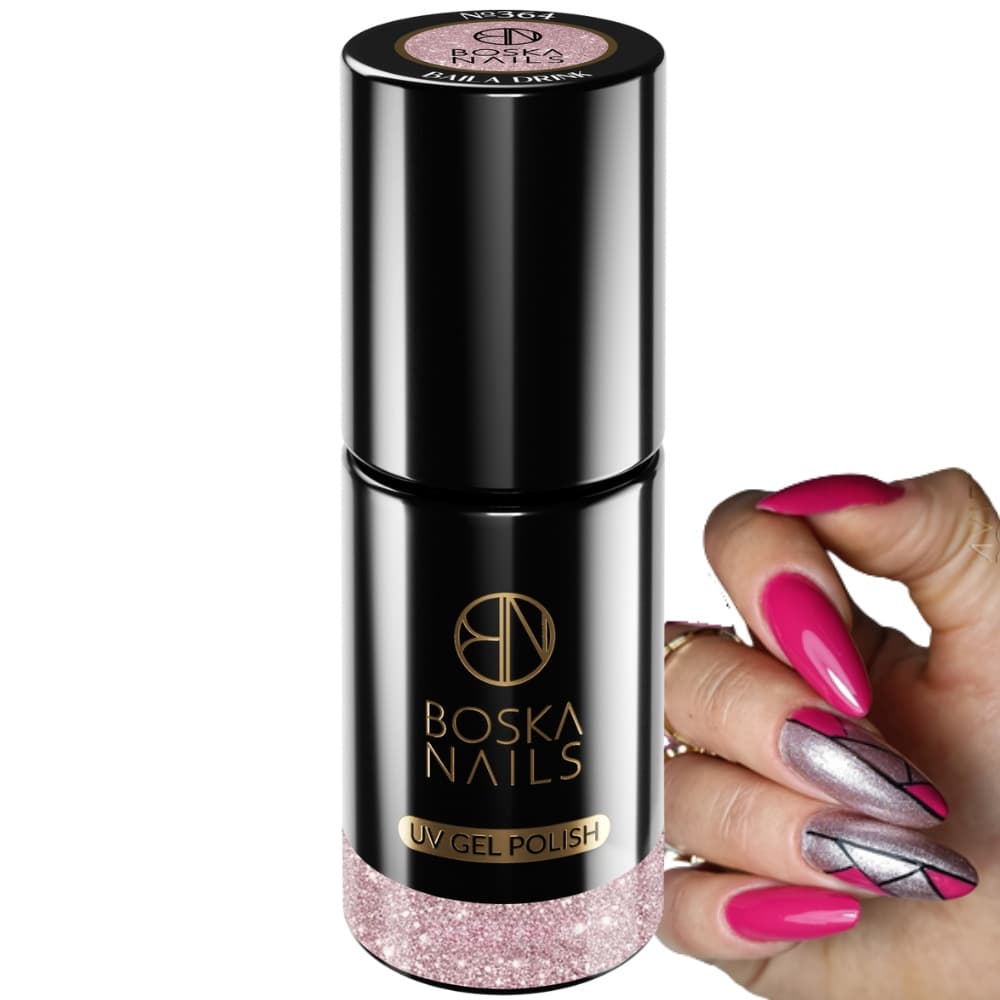 Divine Lakier Hybrydowy Do Paznokci Brokat 364 Baila Secret