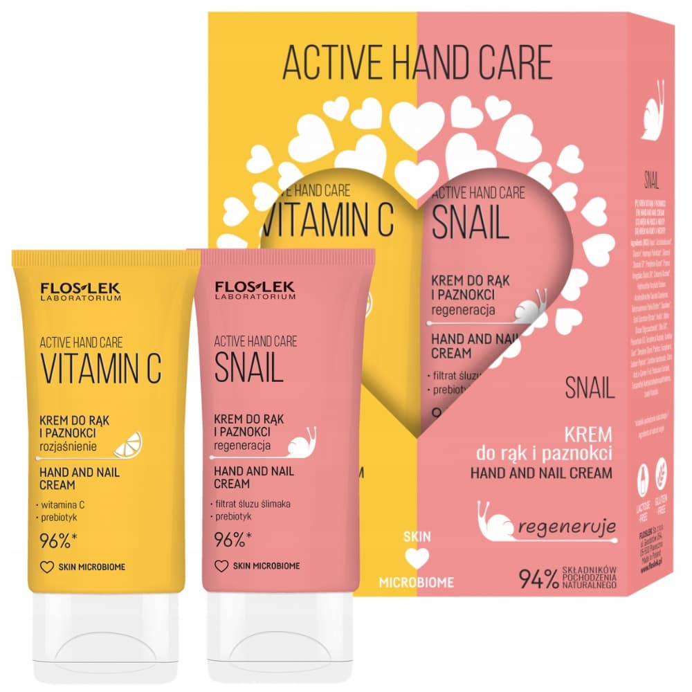 Floslek Active Hand Care Zestaw Prezentowy Kosmetyków Kremy Do Rąk