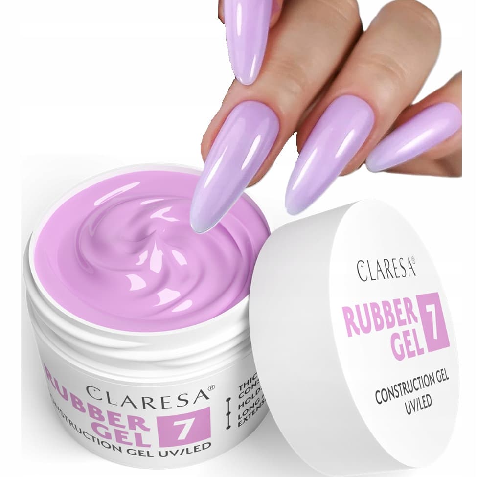 Rubber Gel Żel Konstrukcyjny Kauczukowy UV/LED 7 Lekki Fiolet