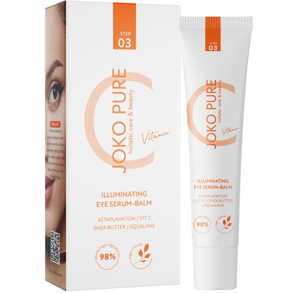 Joko Pure Rozświetlające Serum Balsam Pod Oczy z Witaminą C Skwalanem