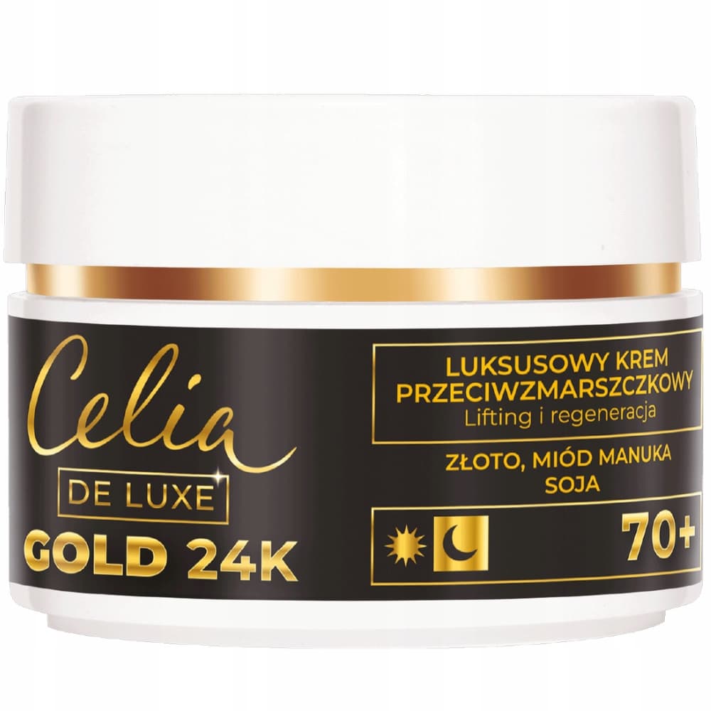 Zestaw Prezentowy Kosmetyków Gold 24K Krem do Rąk + Krem Do Twarzy 70+
