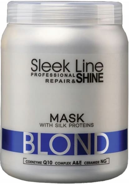 Sleek Line Blond Zestaw Maska Do Włosów + Szampon Do Włosów Blond i Rozjaśnianych z Jedwabiem