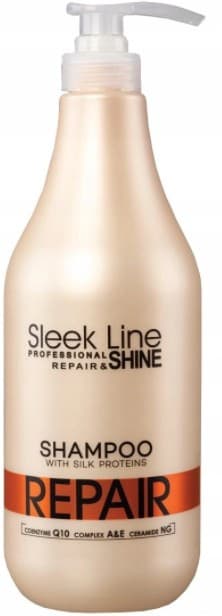 Sleek Line Repair Zestaw Szampon + Maska Do Włosów Suchych i Zniszczonych z Jedwabiem