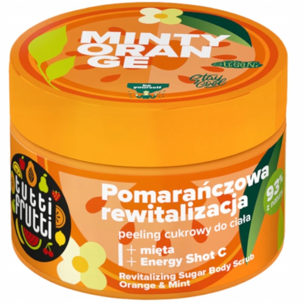 Rewitalizujący Peeling Cukrowy Do Ciała Pomarańcza Mięta