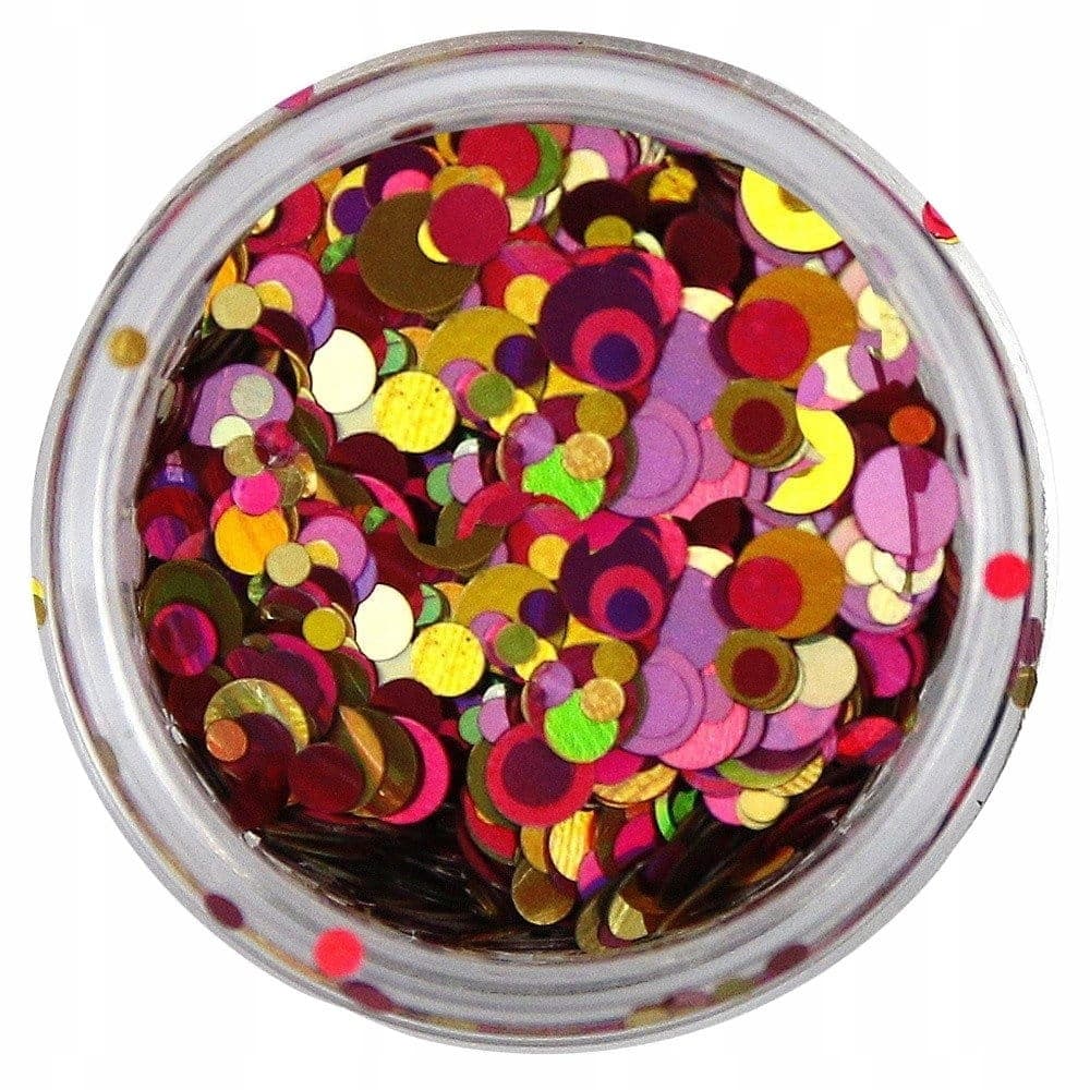 Kolorowy Pyłek Do Paznokci Hybrydowych Zdobień Confetti 4 Red
