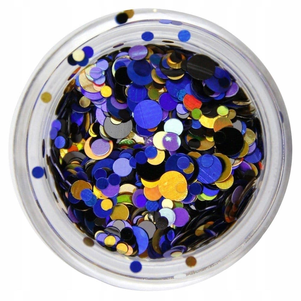 Kolorowy Pyłek Do Paznokci Hybrydowych Zdobień Confetti 3 Blue