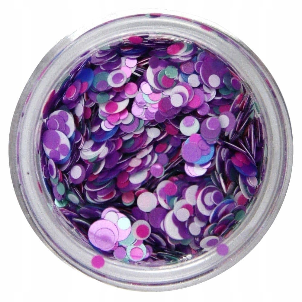 Kolorowy Pyłek Do Paznokci Hybrydowych Zdobień Confetti 7 Purple