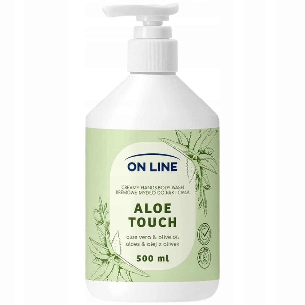Delikatne Kremowe Mydło w Płynie Do Rąk Ciała Aloe Touch 2w1
