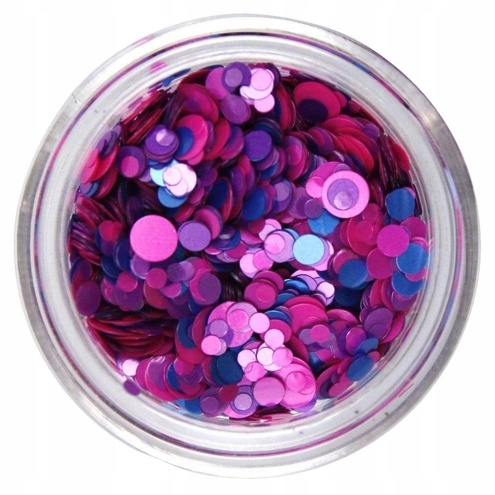 Kolorowy Pyłek Do Paznokci Hybrydowych Zdobień Confetti 6 Pink