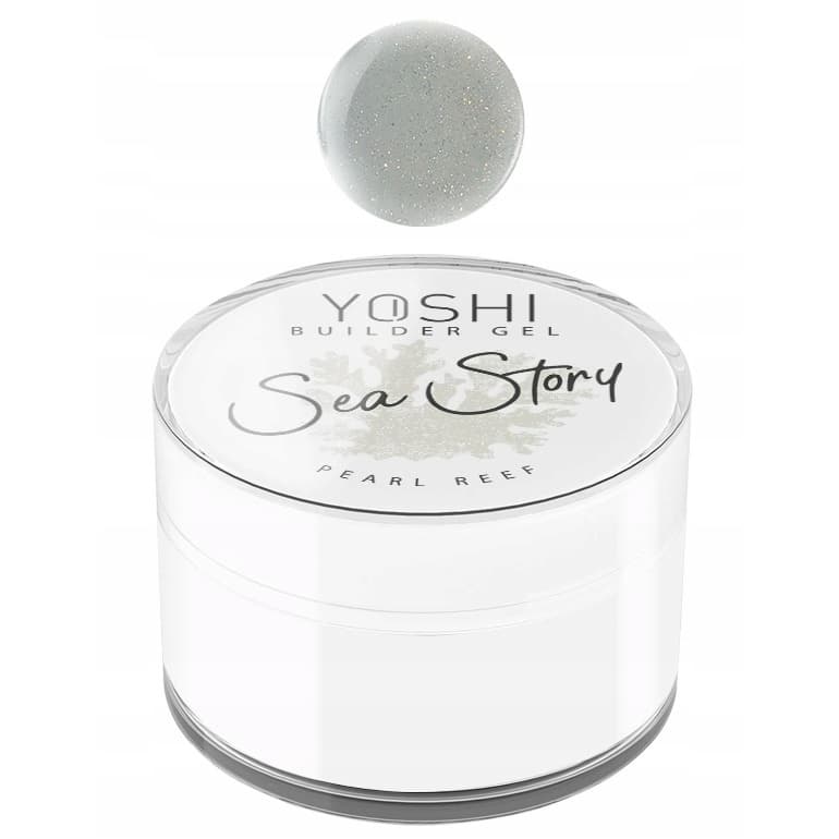 Żel Budujący UV LED Sea Story Pearl Peef z Drobinkami Srebrny