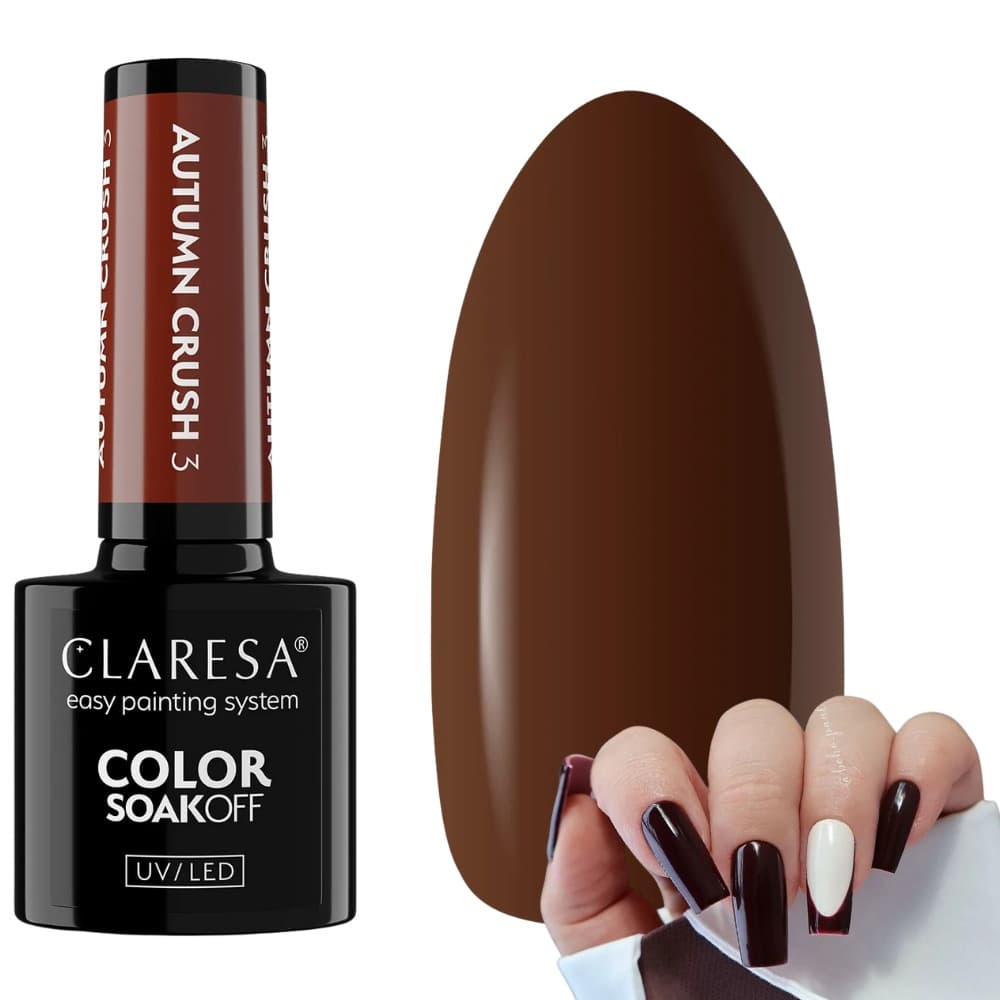 Lakier Hybrydowy Do Paznokci Manicure Autumn Crush 3 Czekoladowy