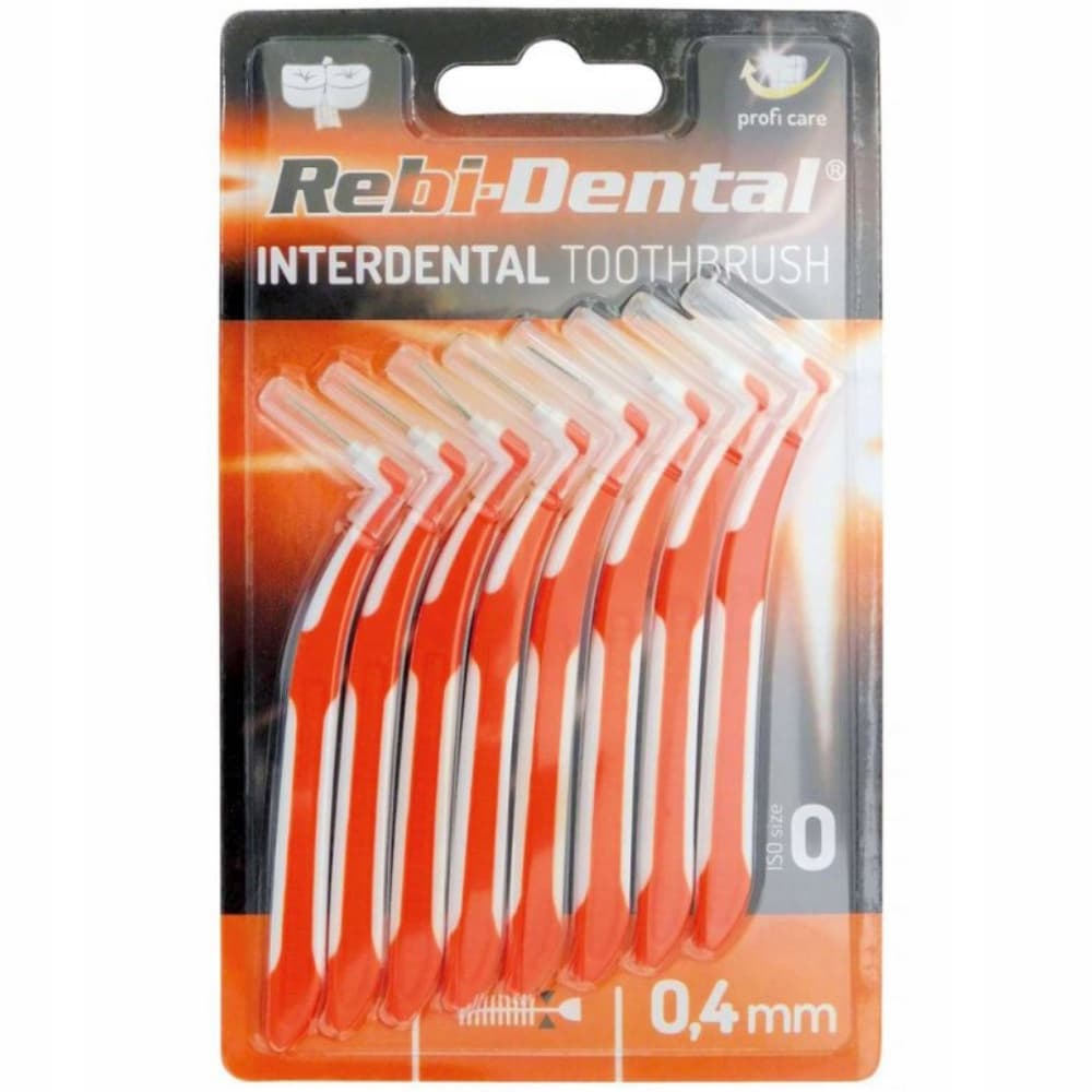 Rebi Dental Szczoteczka Międzyzębowa 0,4mm Antypoślizgowy Uchwyt