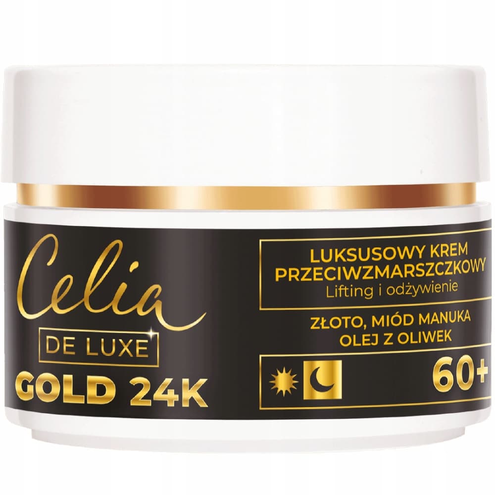Zestaw Prezentowy Kosmetyków Gold 24K Krem do Rąk + Krem Do Twarzy 60+