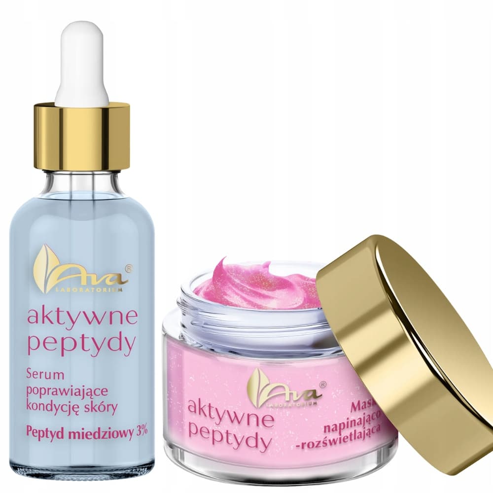 Aktywne Peptydy Zestaw Prezentowy Kosmetyków Maska + Serum Do Twarzy