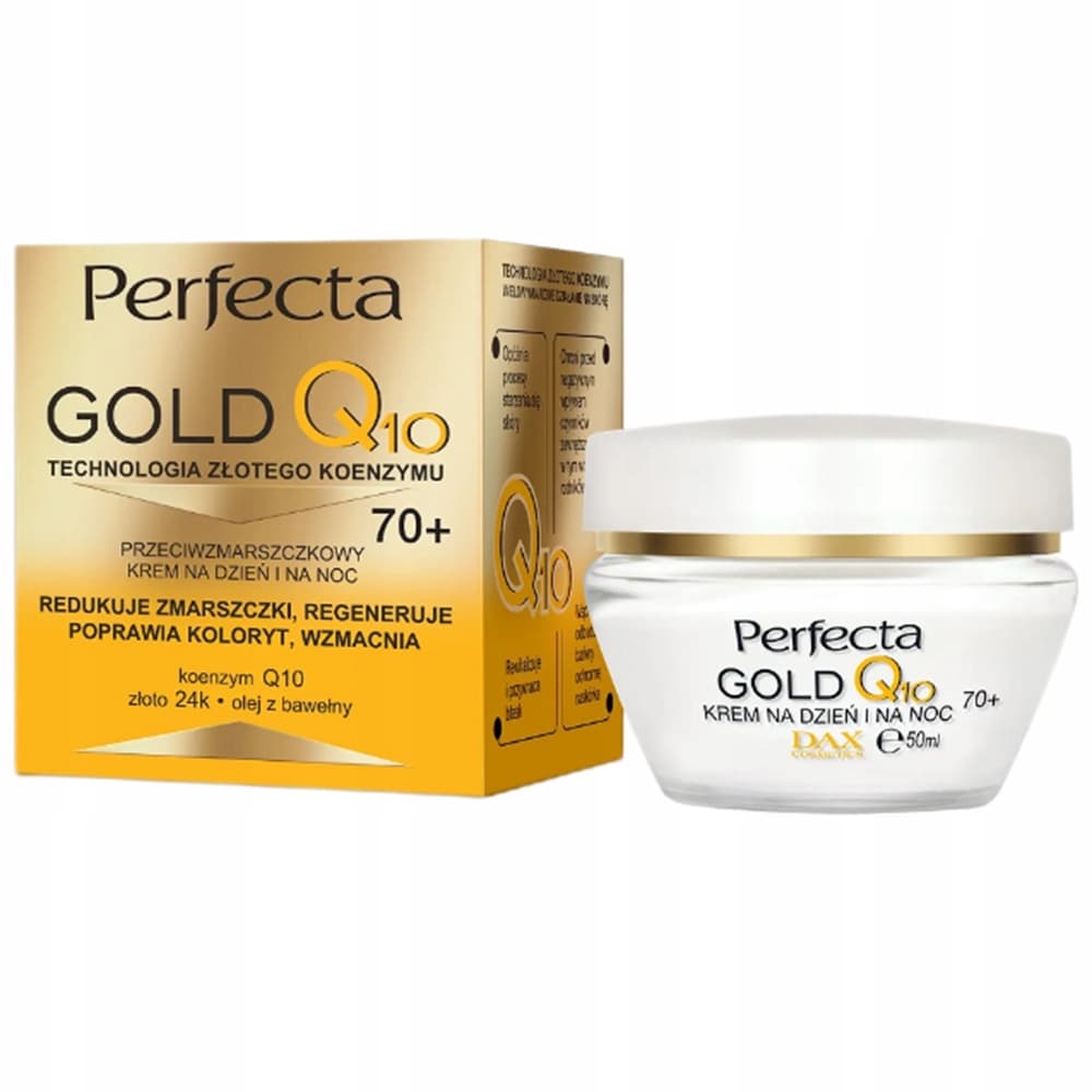 Gold Q10 Przeciwzmarszczkowy Krem Do Twarzy 70+ Na Dzień i Na Noc