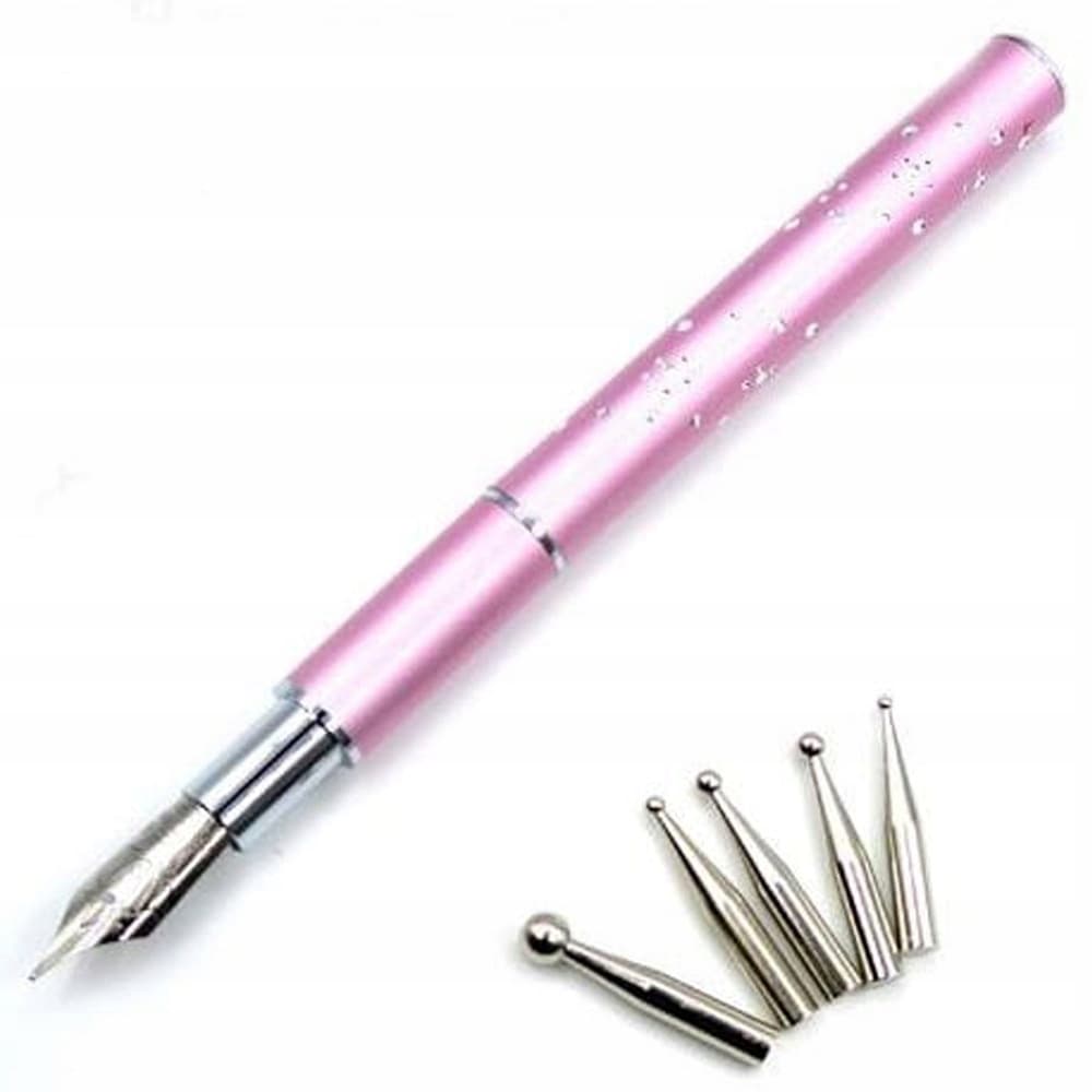 Stylograf Pióro Do Zdobień Stylizacja Paznokci Manicure+ 5 Końcówek