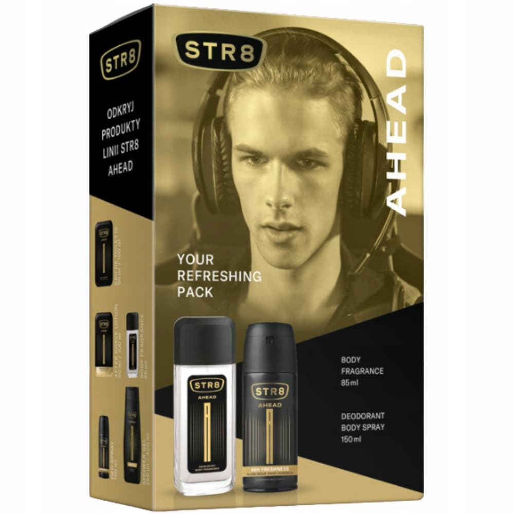 Ahead Zestaw Prezentowy Kosmetyków Dla Mężczyzn Spray + Deo Do Ciała