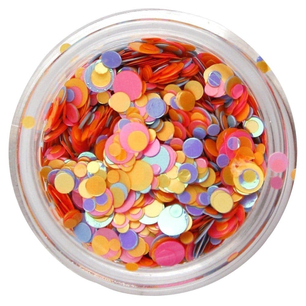 Kolorowy Pyłek Do Paznokci Hybrydowych Zdobień Confetti 1 Orange