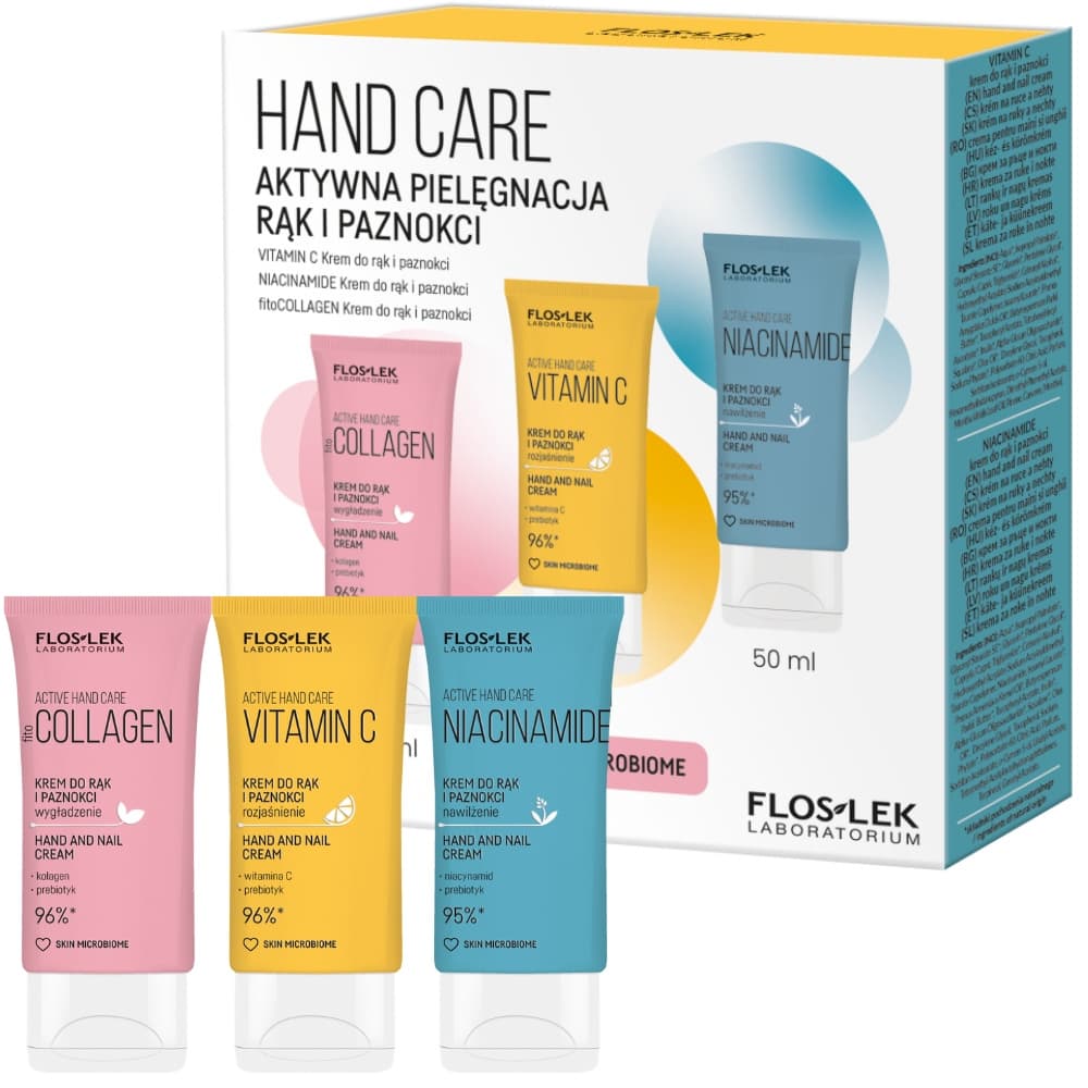 Floslek Hand Care Zestaw Prezentowy Kosmetyków Damskich Kremy Do Rąk