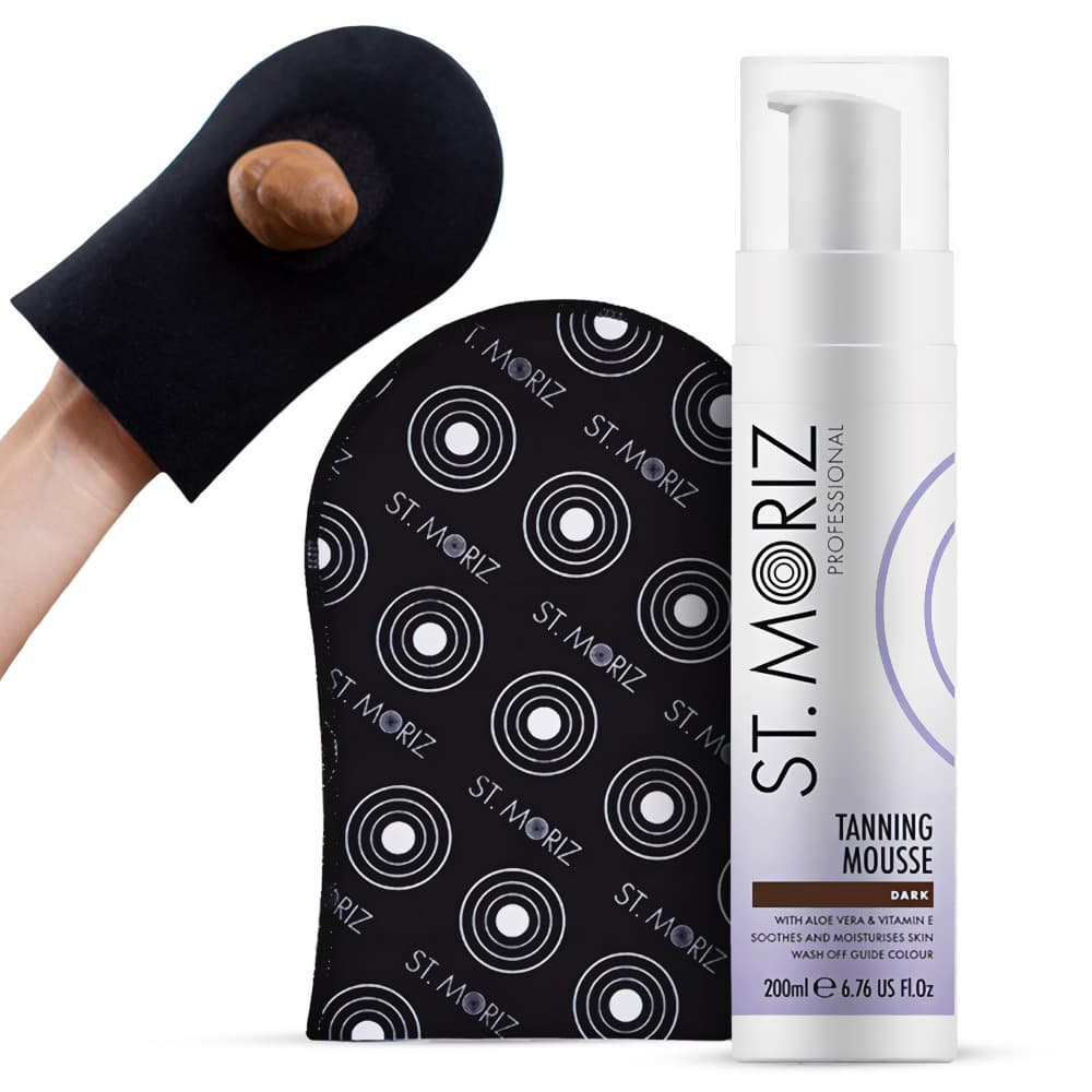 MORIZ Zestaw Do Samoopalania Mus Samoopalający Bronzer Dark + Rękawica