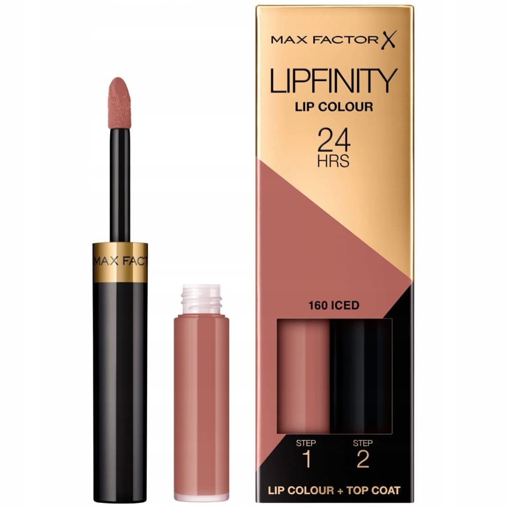 Lipfinity 24H Trwała Pomadka Do Ust + Top Coat Roż Nude 160 Iced