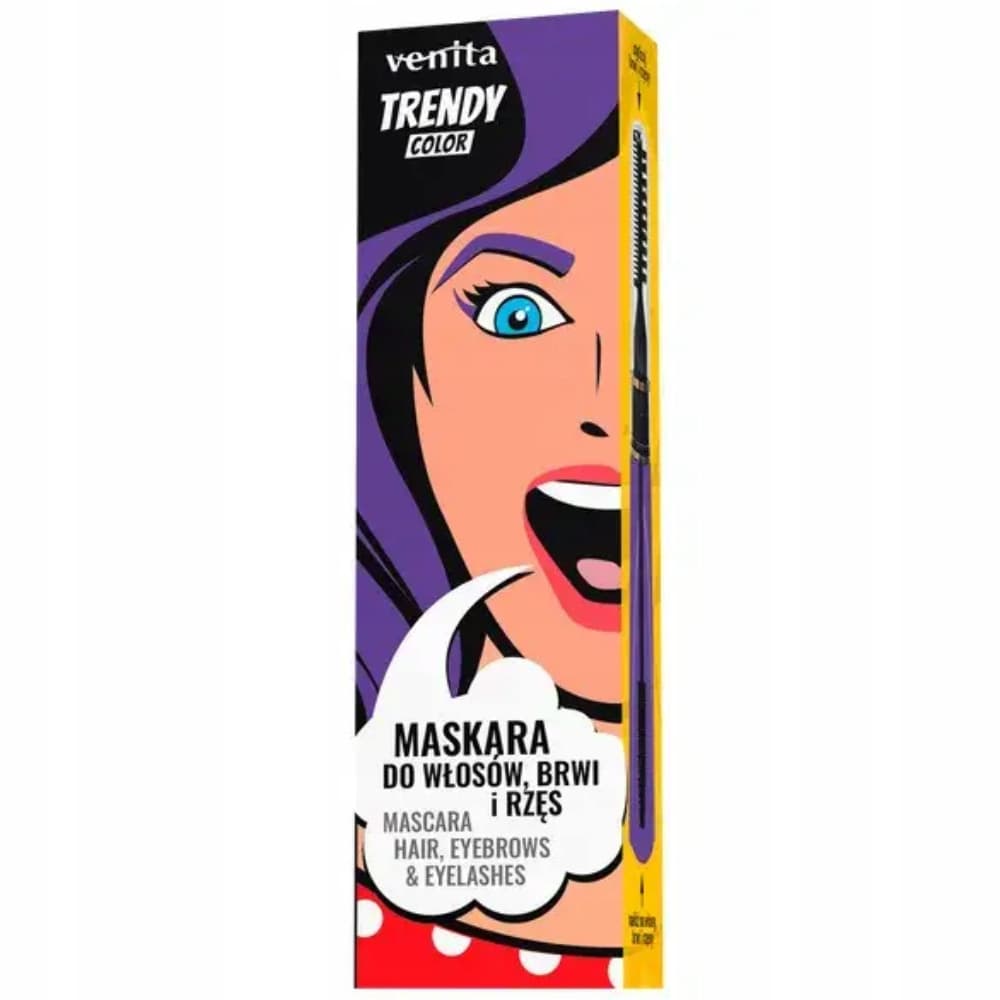 Trendy Color 3w1 Maskara Do Rzęs Brwi Włosów 40 Fioletowa Fantazja