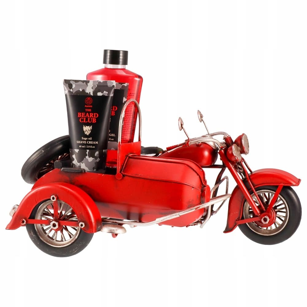 Zestaw Prezentowy 2 Kosmetyków Męskich Do Brody + Czerwony Motocykl