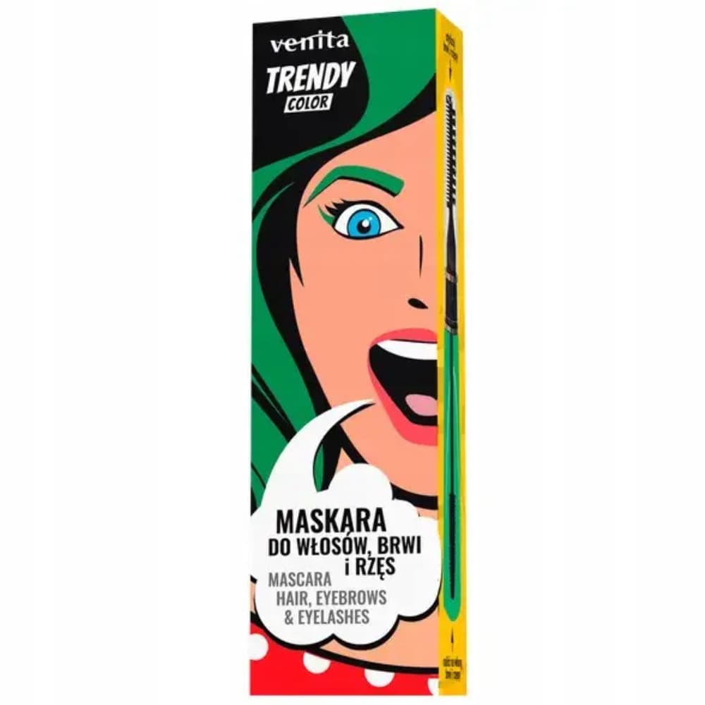Trendy Color 3w1 Maskara Do Rzęs Brwi Włosów 37 Szmaragdowa Zieleń
