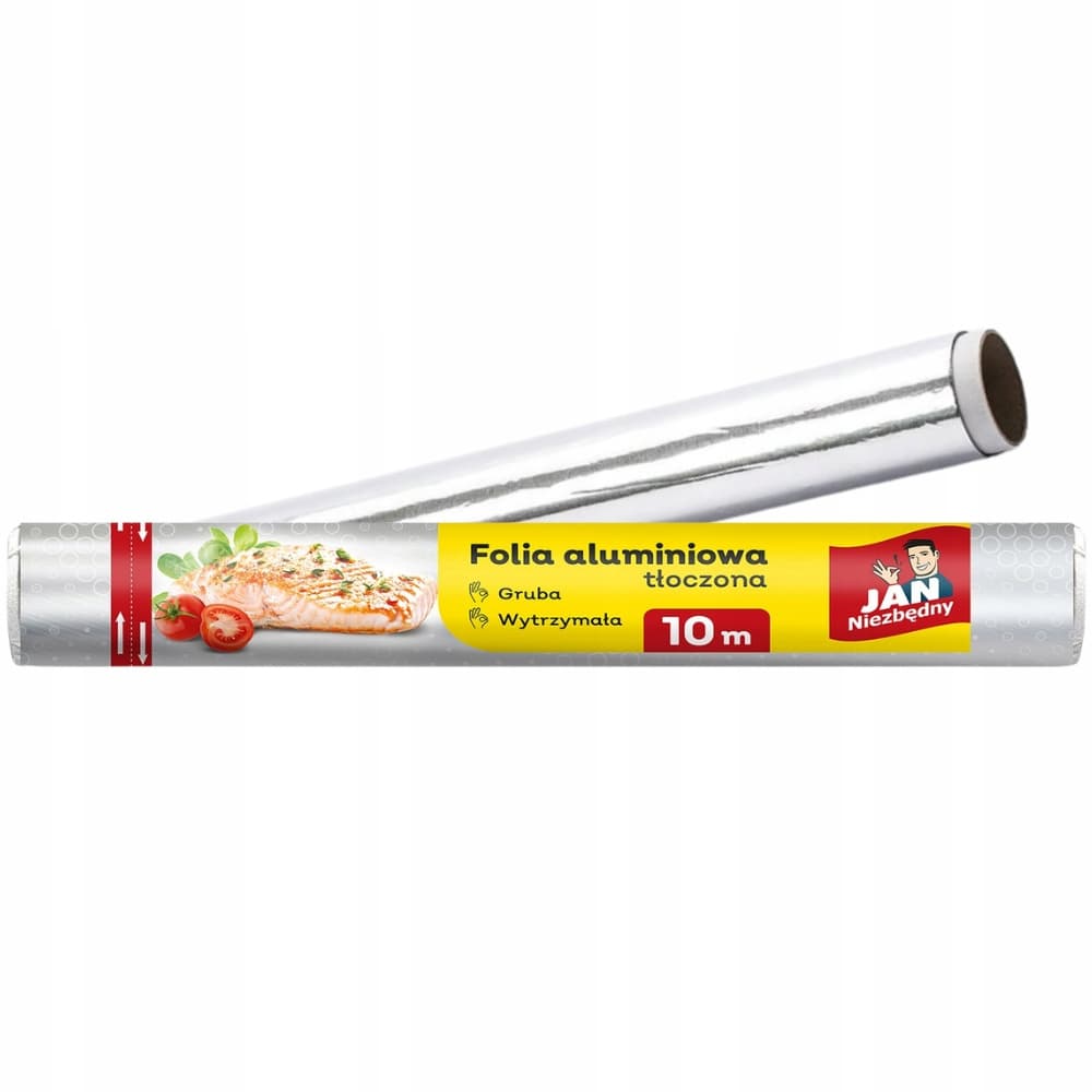 Gruba Folia Aluminiowa Spożywcza Wytrzymała Tłoczona 10m