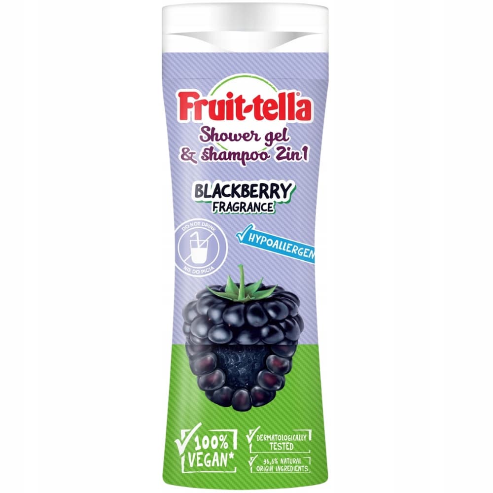 Fruit-Tella 2w1 Żel Pod Prysznic i Szampon Do Włosów Owocowy Jeżyna