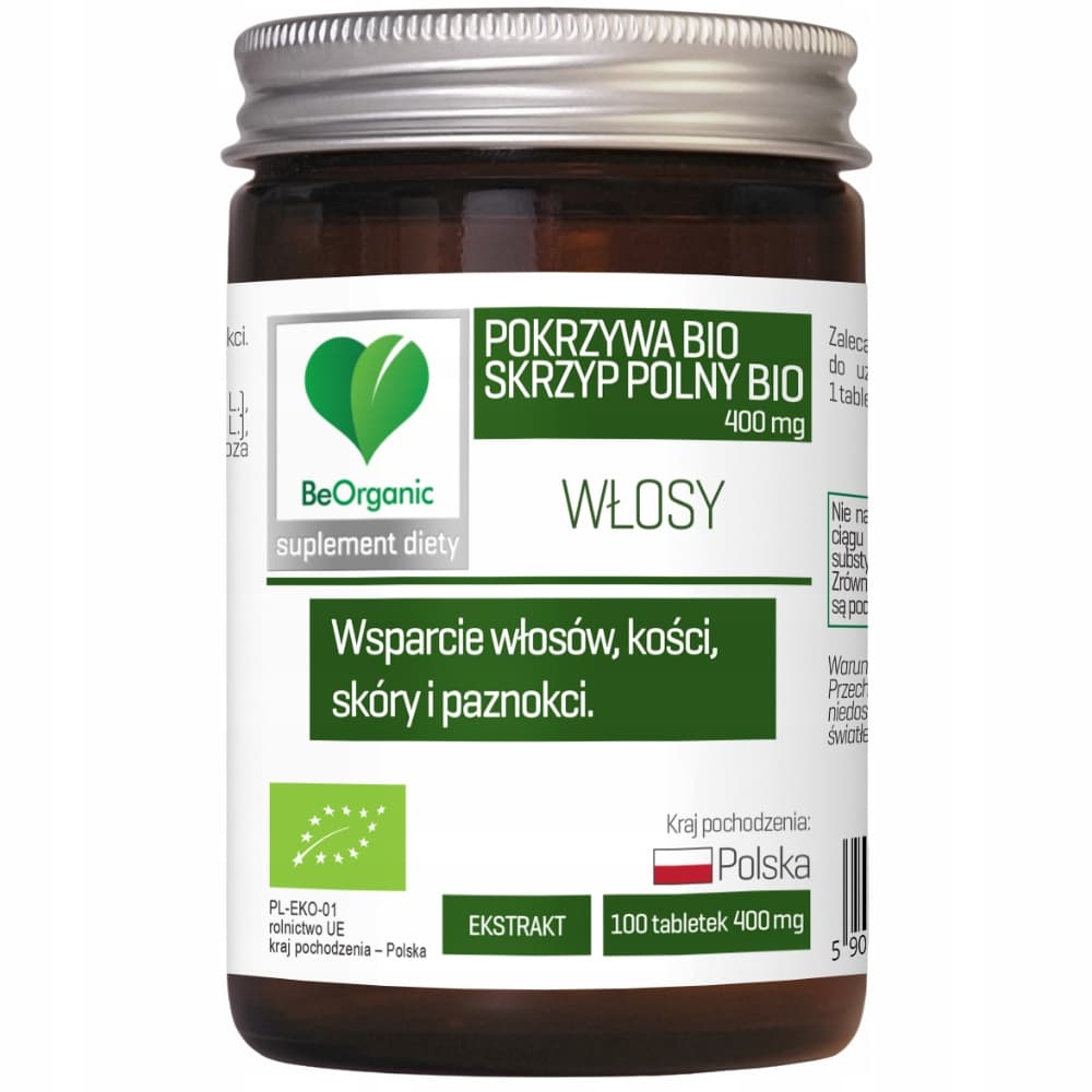 Pokrzywa + Skrzyp Polny Bio Wsparcie Włosów Kości Skóry