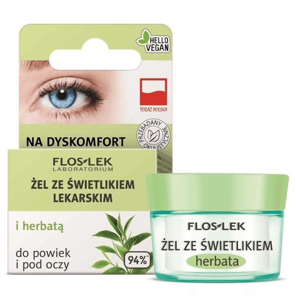 Floslek Żel Do Powiek I Pod Oczy Świetlik Zielona Herbata Opuchnięcia