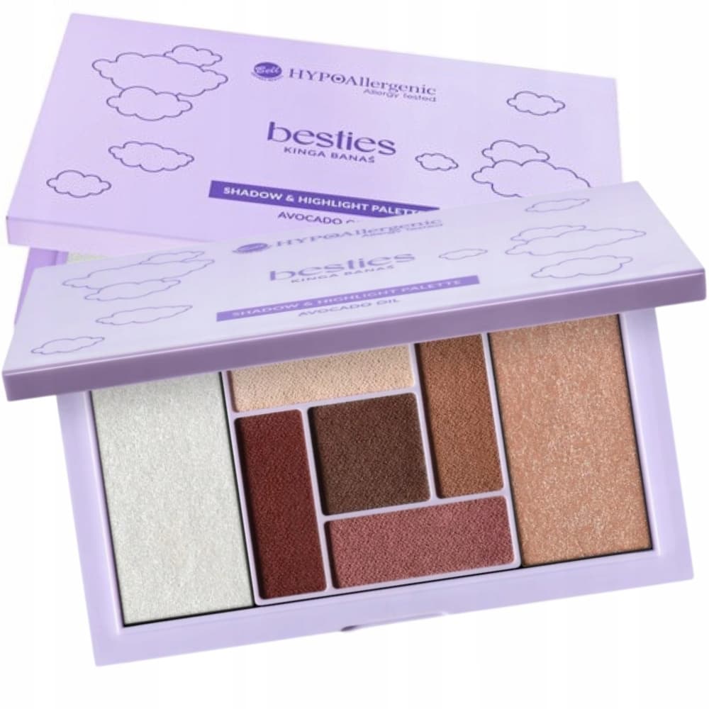 Hypoallergenic x Besties Paleta Cieni Do Powiek i Rozświetlaczy
