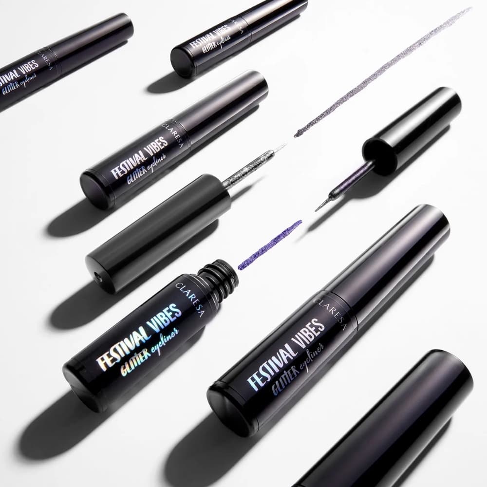Festival Vibes Trwały Eyeliner Brokatowy Srebrny 01 Greyglow